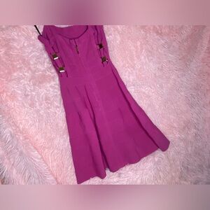 Hot Pink tight matte dress